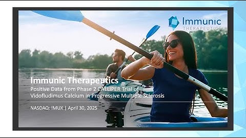 Immunic: Vidofludimus Calcium Positive Data Phase 2 CALLIPER Trial Progressive MS Recording