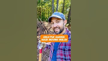 Creative Garden Hack Moving Mulch #shorts #gardening #gardeninghacks #mulching #fruittrees #garden