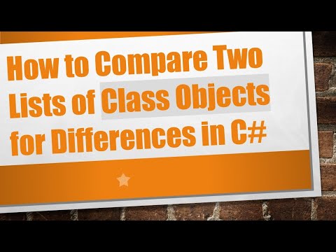 How to Compare Two Lists of Class Objects for Differences in C#