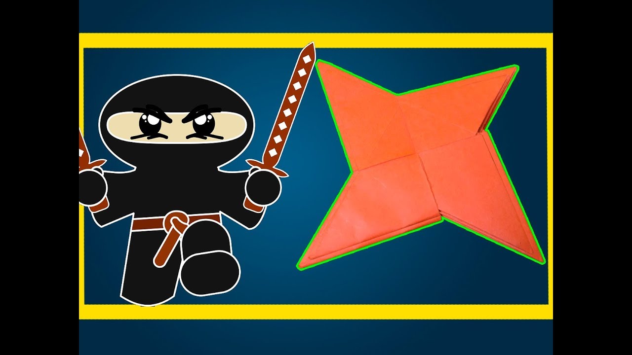 How to Make Simple Shuriken From Paper. Origami Shuriken From Paper ...