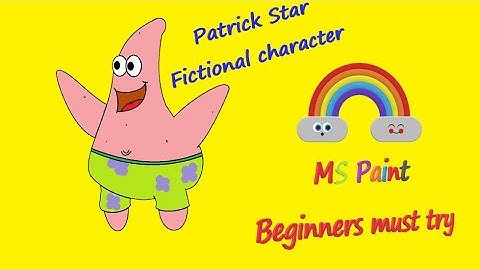 How to draw the Patrick Star - Fictional character in MS Paint