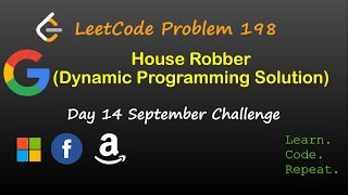 Famous House Robber Problem | September LeetCode Challenge | Day 14 Profile