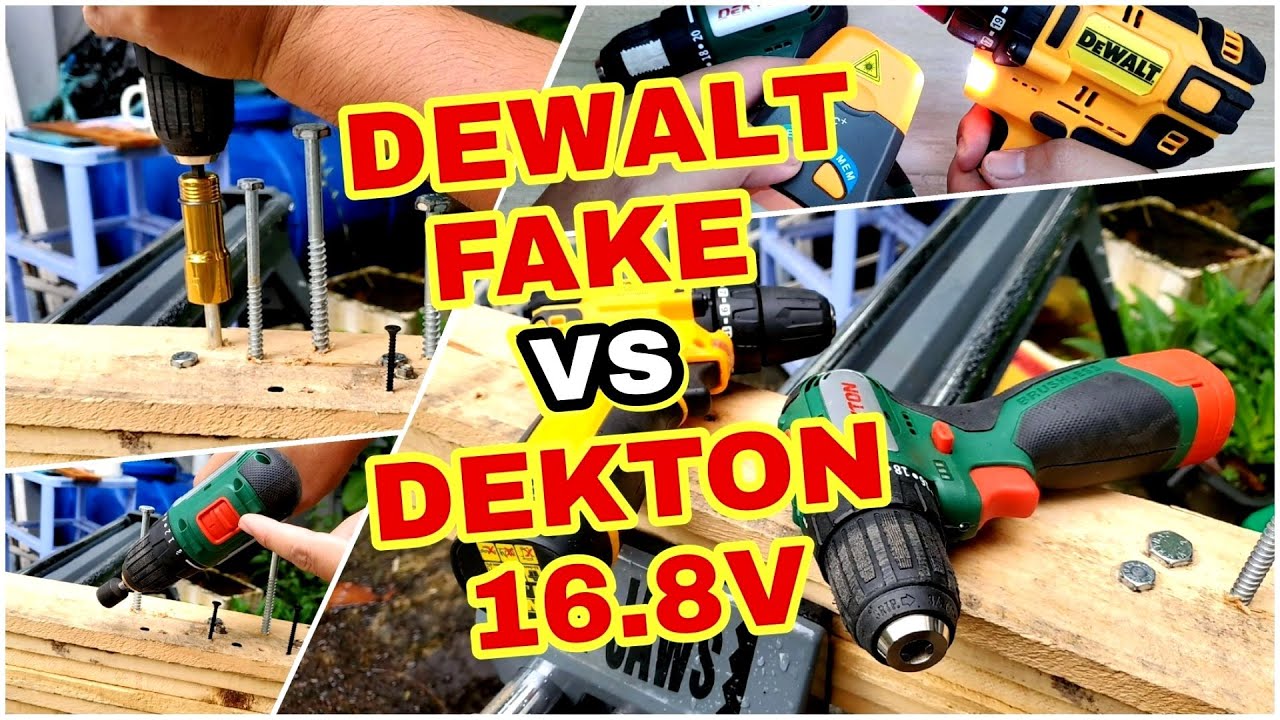 Khoan pin DEKTON 16v8 vs Khoan pin DEWALT FAKE 16v8 [Clip test vui
