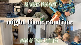 SOLO night time routine - 28 weeks pregnant and a mom to TWIN toddlers !! by Jen Stone 2,850 views 2 months ago 8 minutes, 6 seconds