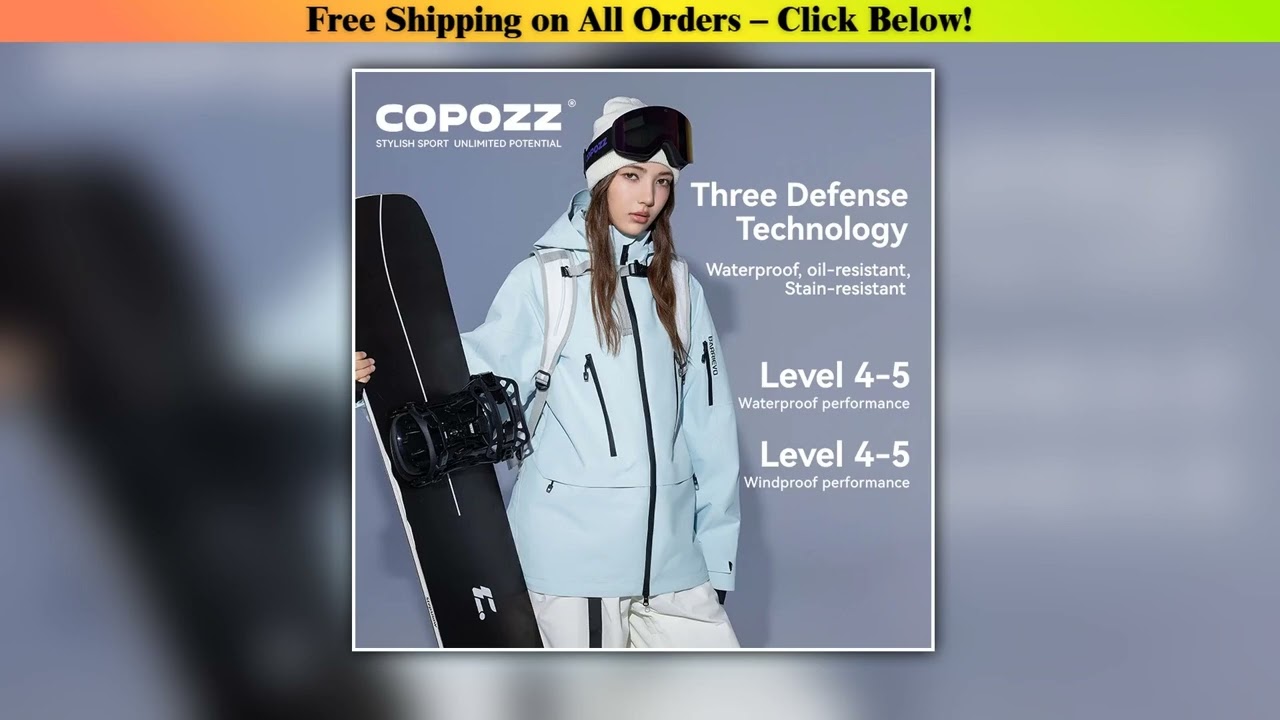 COPOZZ Skiing Coats Winter Warm Women Men Tracksuit Hooded Sports Snowboard Jacket Mountain Female
