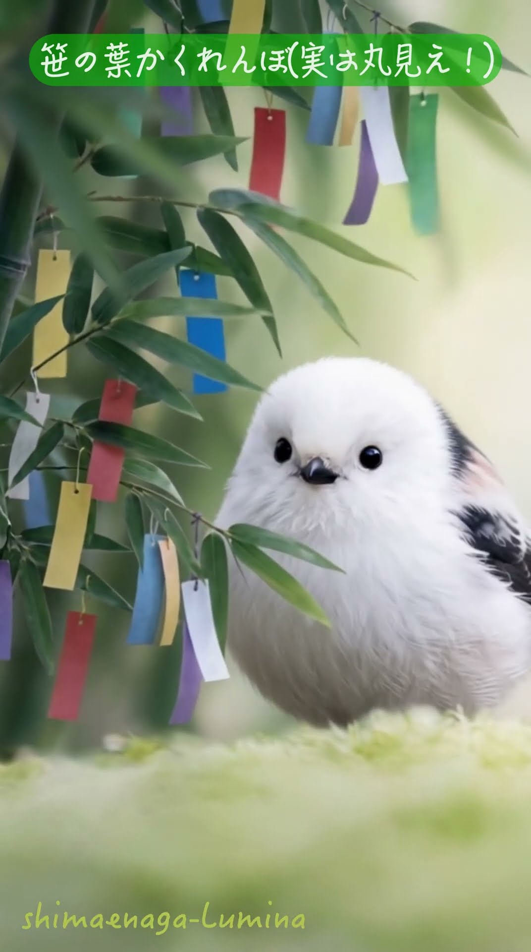 シマエナガ、笹の葉かくれんぼ🌿隠れたつもりが丸見えピヨ🕊️🤣 - YouTube