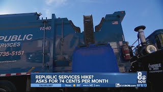Republic Services requests hike on monthly bills due to Chinese policy