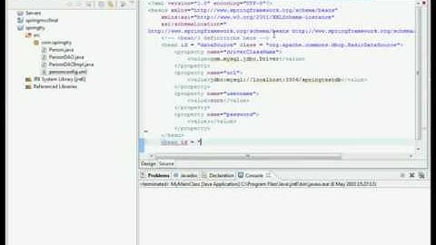 java spring dao implementation using JdbcTemplate part 2