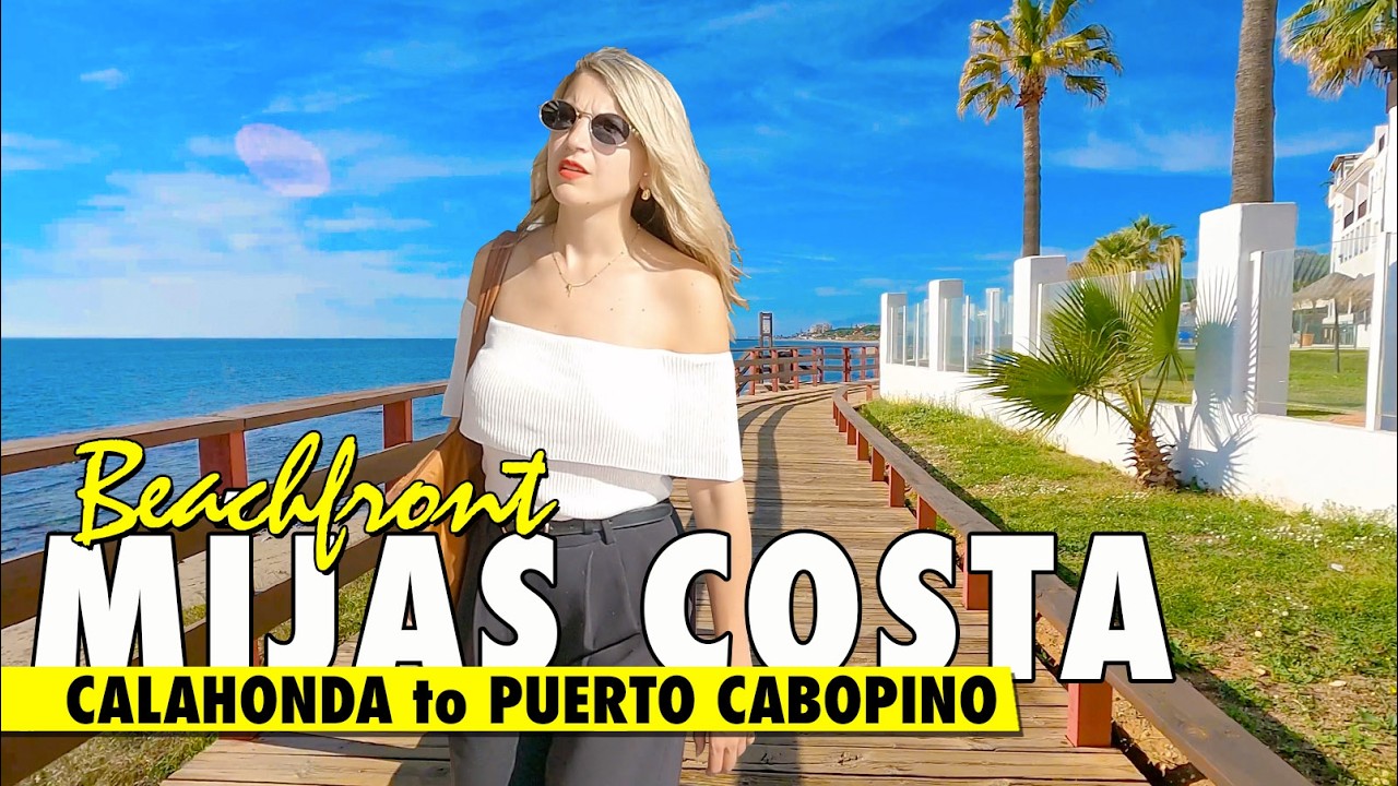 Míjas Costa beachfront & marina walk | Winter sun 2025 | Calahonda to Cabopino virtual tour