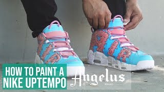 Nike Air More Uptempo '96 | Cotton Candy Clouds Custom | Angelus Paint