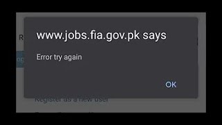 FIA Login Error