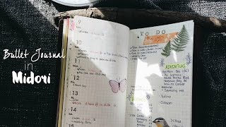 [Midori Travelers notebook] My bullet journal system in my Midori