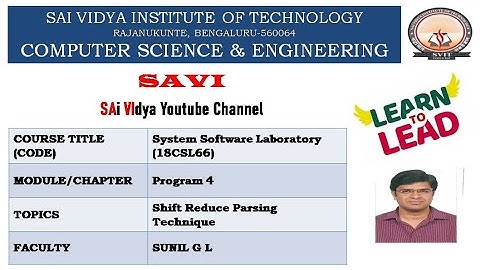 06  Program 4 Shift Reduce Parsing Technique