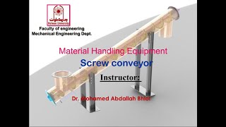 materials handling: Screw conveyor