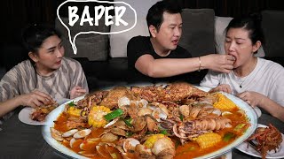 KELENGER DI SEAFOOD PLATTER MERCON AMPE BAPER