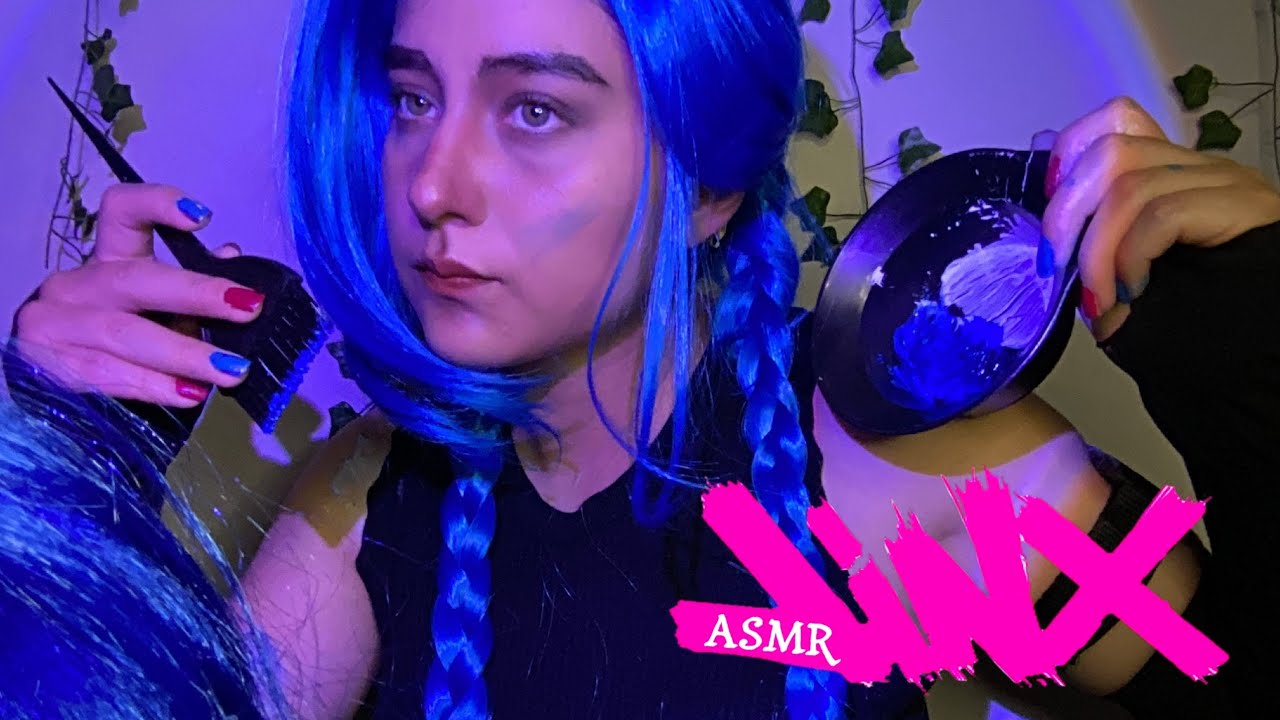 Asmr Con Jinx 💥💙 Te Pinto El Cabello De Azul Roleplay Arcane Youtube 