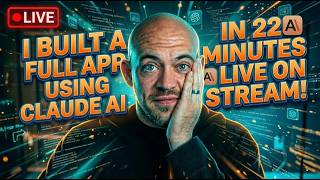 I Built a Full App in 22 Minutes Using Claude AI Live on Stream! screenshot 3