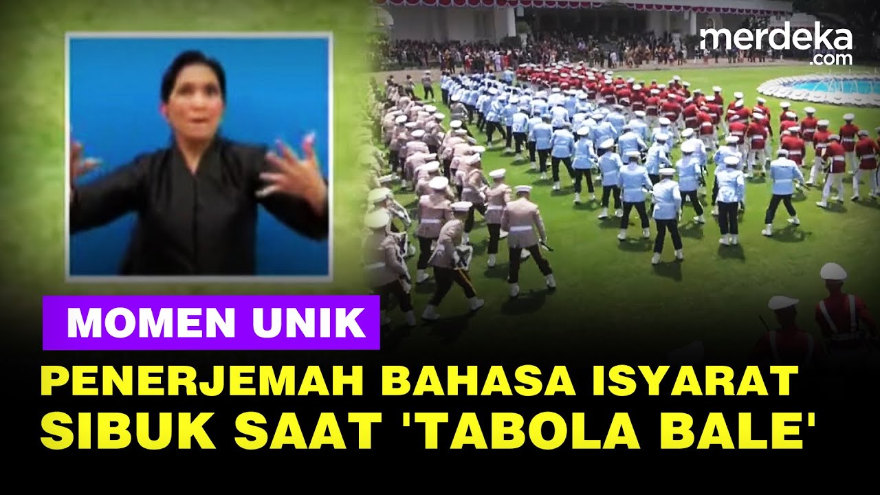 Gaya Penerjemah Bahasa Isyarat Saat Lagu Tabola Bale dalam HUT Ke-80 RI di Istana