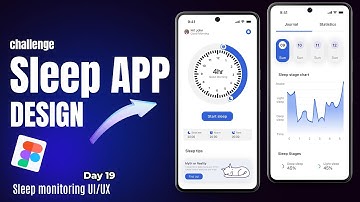 #19. Sleep Tracker App Design Tutorial | UI/UX design challenge