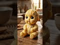 Tropical Joy! 🍈💛 Chubby Baby Face Nibbling Tiny Custard Apple &amp; Jackfruit#cuteanimation #cute