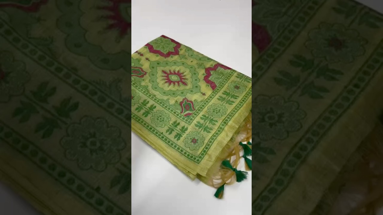 Traditional Pencil Art Soft Muga Cotton Saree