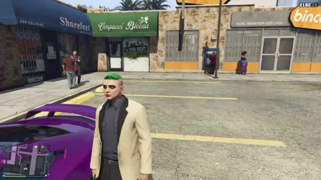 Jared Leto Joker with Car GTAV PS4 - YouTube