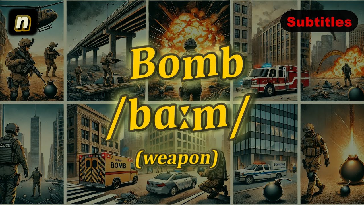 [n] Bomb meaning (weapon) with 5 examples - YouTube
