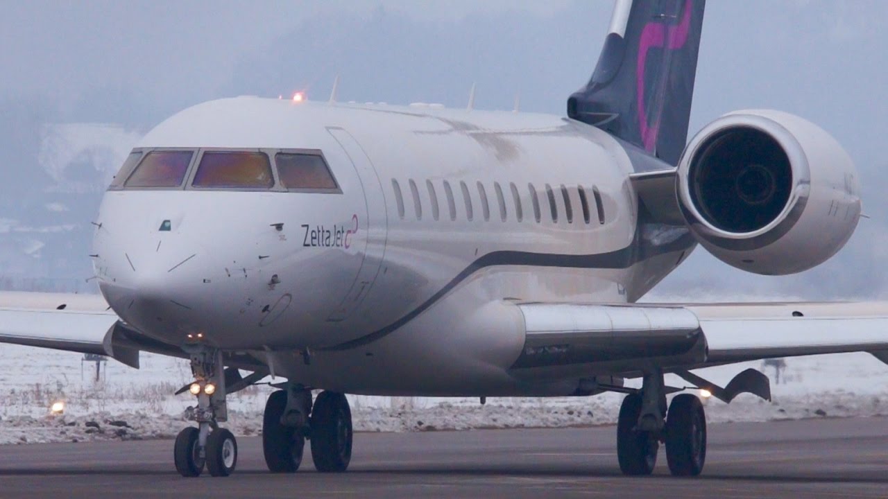 Bombardier Global 6000 N4T TakeOff at Bern YouTube