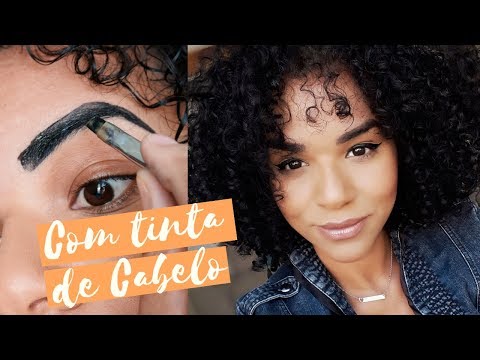 PINTANDO MINHA SOBRANCELHA COM TINTA DE CABELO EM CASA