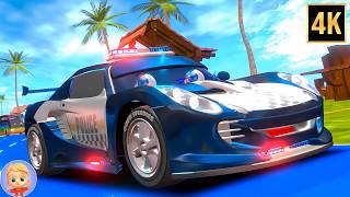 all aboard police car song kids wheels bus kids channel
