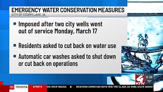 Storm Lake declares water conservation emergency