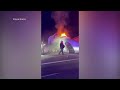 Plane crashes onto busy Texas highway