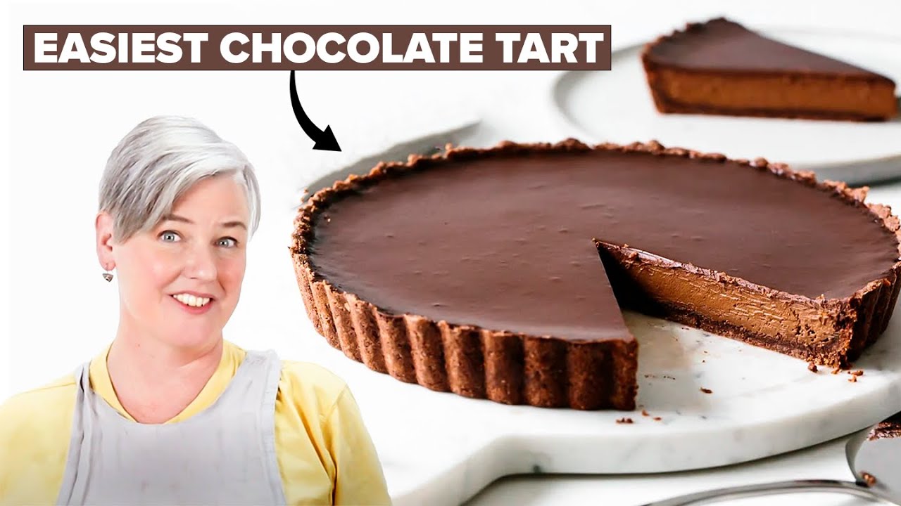 Easy Chocolate Tart With Hazelnut Shortbread Crust