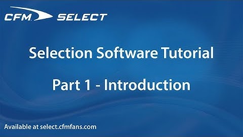 CFM Select Tutorial: Part 1 - Introduction, Registration & Profile Management
