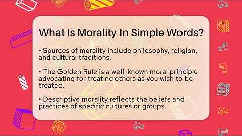 What Is Morality In Simple Words? - Philosophy Beyond