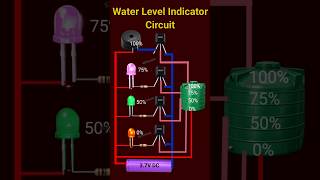 Water Level Indicator Circuit | BC547 Tank Alarm | 3.7V Project 💧⚡ #shorts