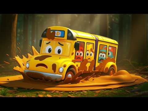 Oh no! School Bus gets dirty on the way to school! | Car Wash