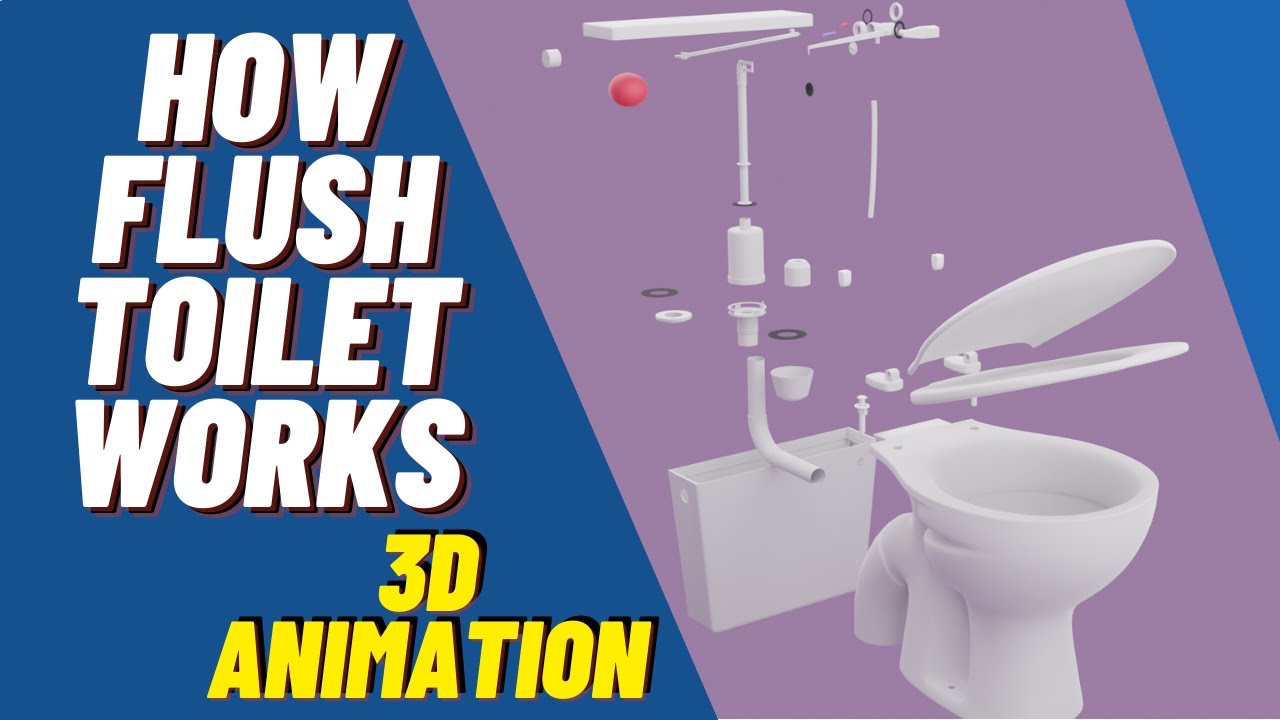 flush คือ New How Flush Toilet Works? | 3D Animation | Siphon
