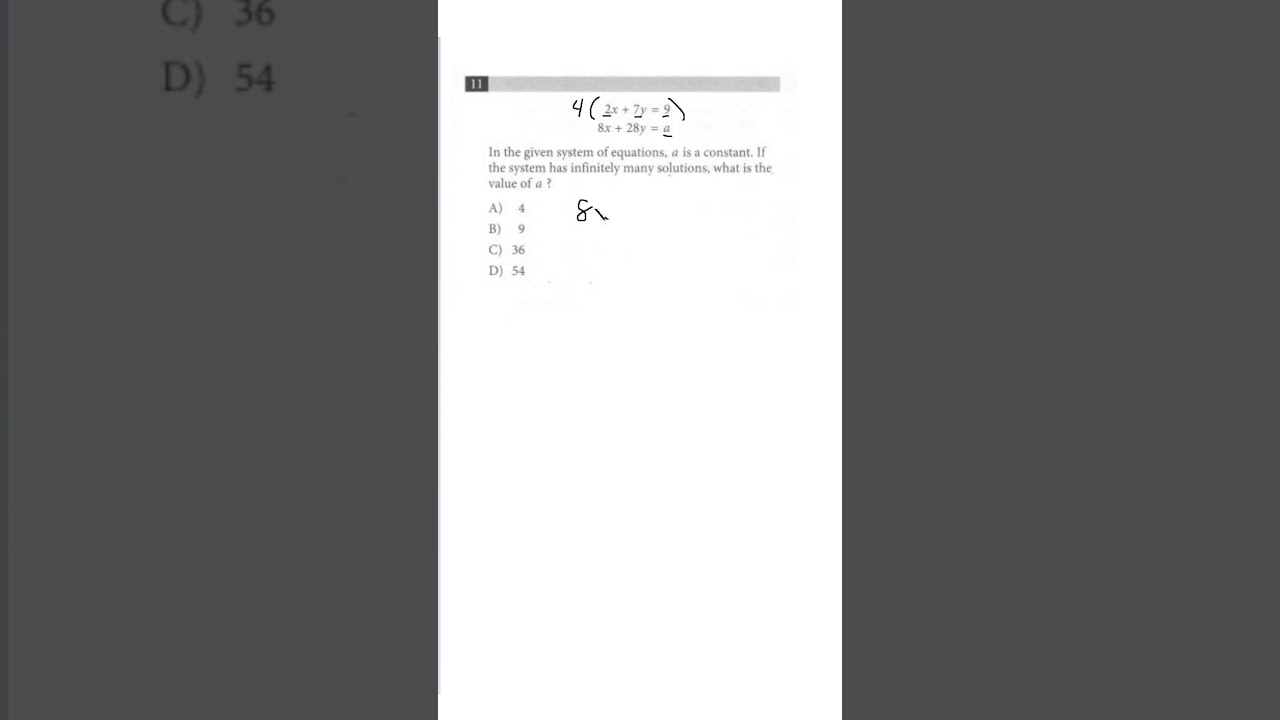 Systems of Equations-SAT math #satmath #satprep #highschool #college #algebra #geometry #math #njbt