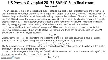 US Physics Olympiad 2013 USAPHO Semifinal  Solution problem B1 Mechanics Power Motion against wind**