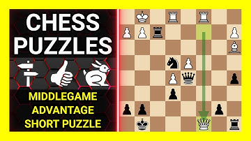 Chess Puzzles to Practice. Themes: Middlegame, Advantage, Short puzzle. Learn Chess