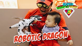 Mainan Hewan Peliharaan Naga Robot Pernapasan Api // Ulasan Ayah & Anak