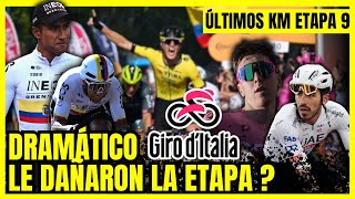 DE NO CREER!  FINAL DRAMÁTICO ETAPA 9 #giroditalia