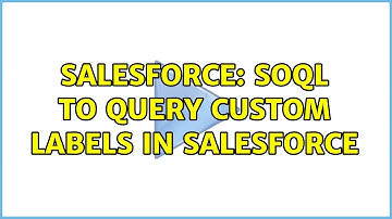 Salesforce: SOQL to query Custom Labels in Salesforce