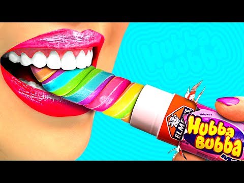 Weird Funny Ways To Sneak Candy in Class! DIY Edible School Supplies! (CC Available)