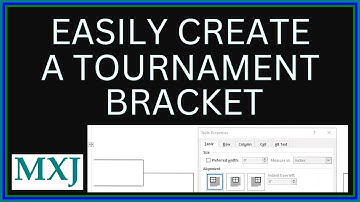 CREATE TOURNAMENT BRACKETS with Microsoft Word (or Excel)