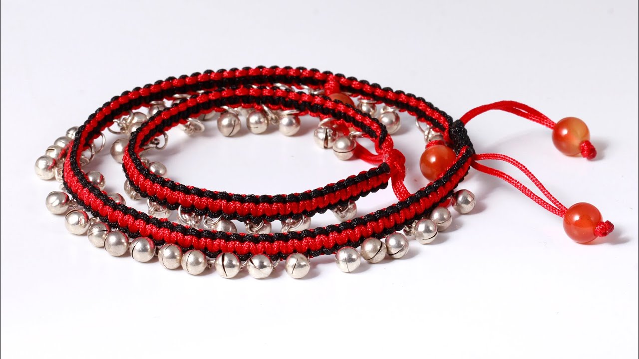 How to make a Bell bracelet or anklet Easy tutorial Step by step