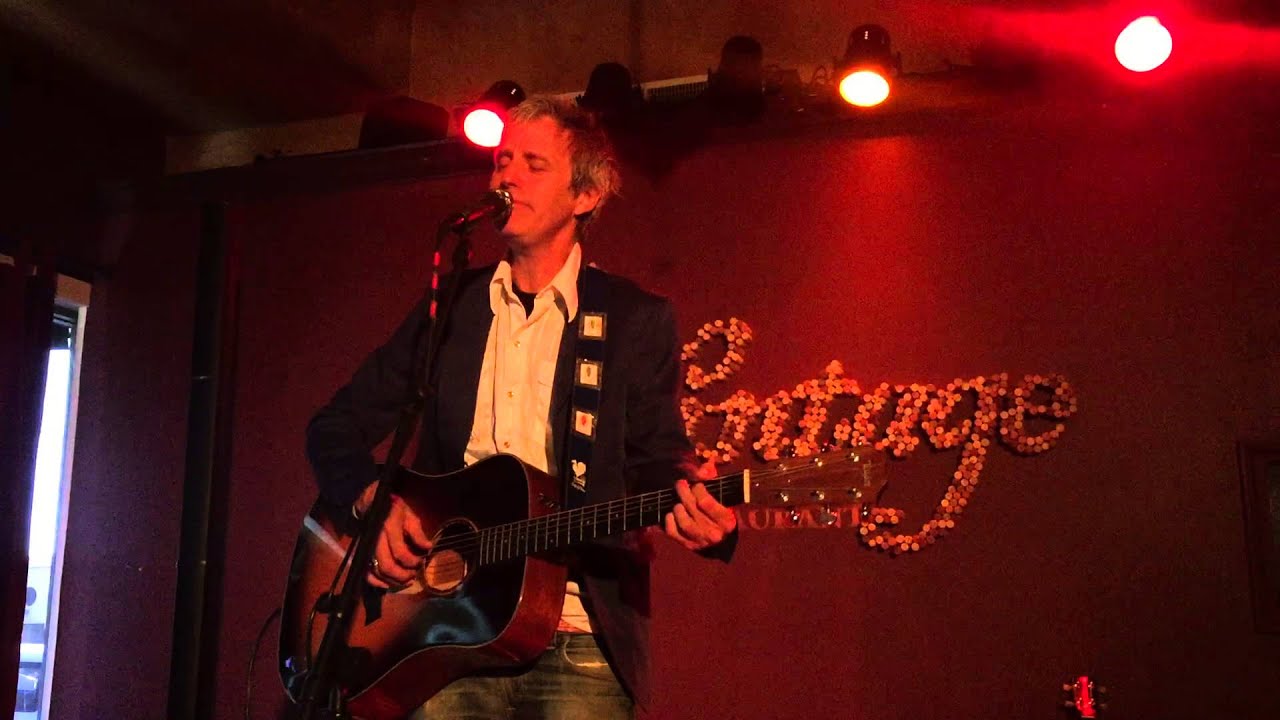 Steve Poltz singing the National Anthem @vintage wine Bar. 