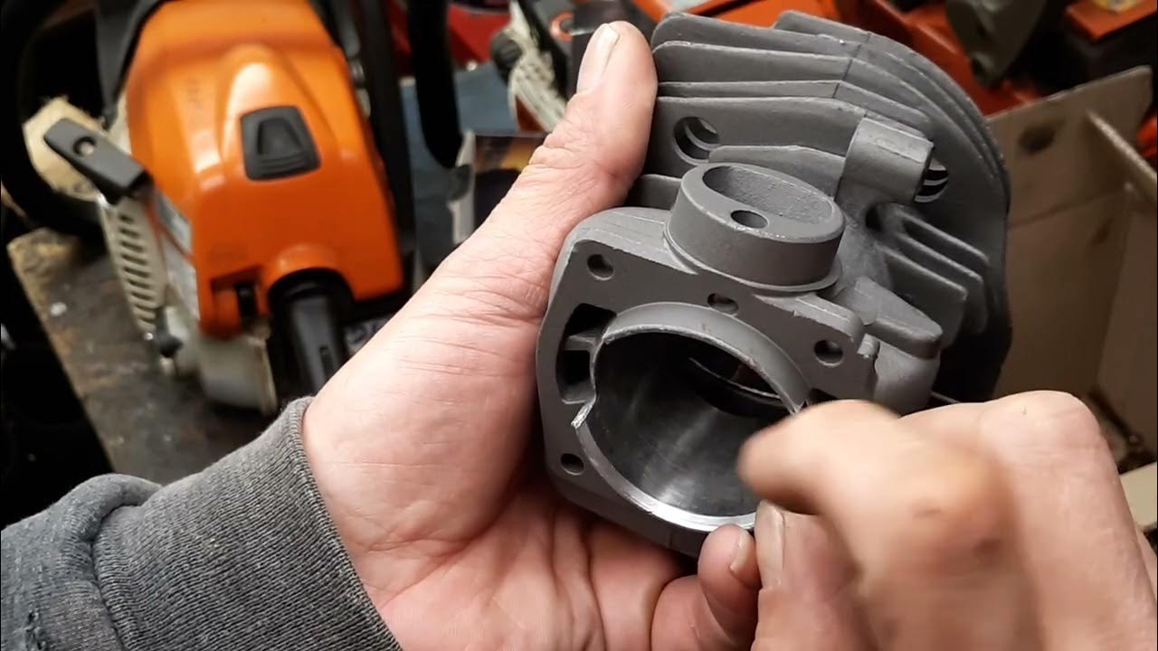 Husqvarna 350 to 346 impulse (how to). An easier way than grinding on the bearing cap. YouTube