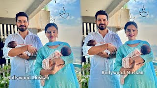 Rubina Dilaik First Twins BABY GIRL Face Reveal ? with Husband Abhinav Shukla